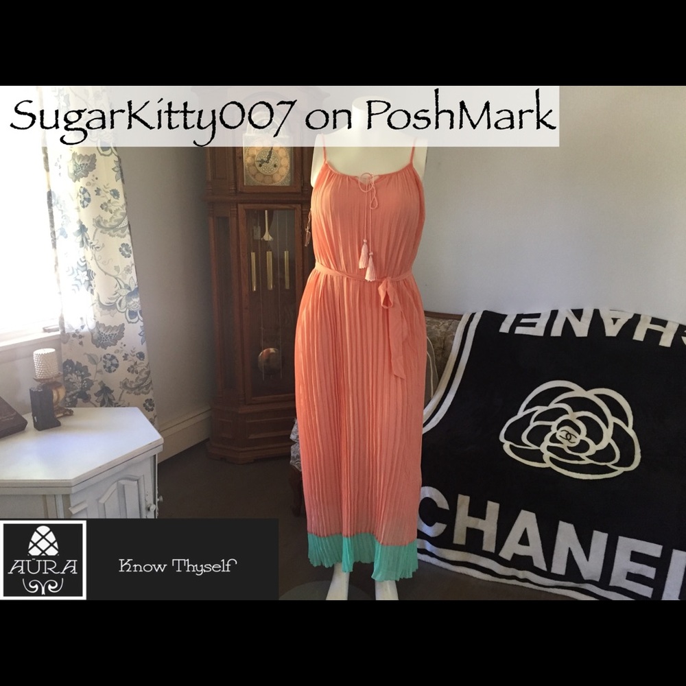 Greek Chiffon Goddess Peach MaxiDress
